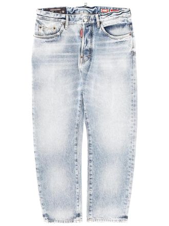 Dsquared2 Light Blue Washed Cotton Jeans