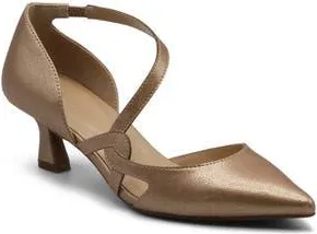 Adrienne Vittadini Senora-1 Pointed Toe dOrsay Pump in Golden at Nordstrom Rack, Size 6.5