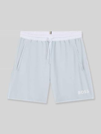 HUGO BOSS Regular Fit Badehose mit Logo-Print Modell STARFISH in Hellblau, Gr&ouml;&szlig;e XXL