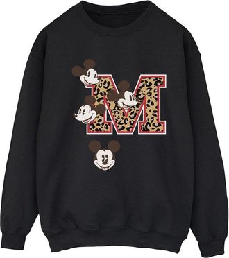 Disney Dames/Dames Mickey Mouse M Faces Sweatshirt (Zwart)