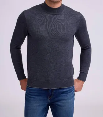 Raffi Bode Mock Neck Sweater In Charcoal