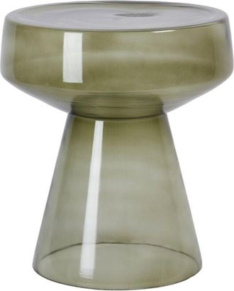 Light & Living Light&living - tavolino Dakwa vetro grigio verde - Ø37x44 cm