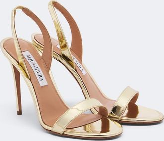 Aquazzura Sandalias So Nude 105 de piel metalizada