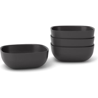 Ekobo Square Cereal Bowl - Set of 4 in Black at Nordstrom
