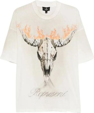Represent Hombre, Camisetas, Beige, Talla: M
