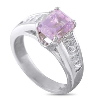 Luxury Bazaar Platinum 0.90ct Diamond and Sapphire Ring MF09-062926