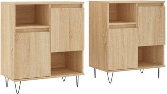 vidaXL Aparadores 2 piezas madera contrachapada color roble sonoma Vidaxl