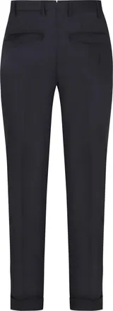 Pantaloni Torino Mens Wool Blend Trousers Blue Chinos