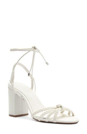 Schutz Adele Ankle Strap Sandal in White at Nordstrom, Size 5.5