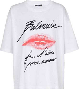 Balmain Ss Kiss Print T-Shirt