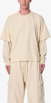 mnml Layered Thermal Long Sleeve T-Shirt in Off White at Nordstrom, Size Xx-Large