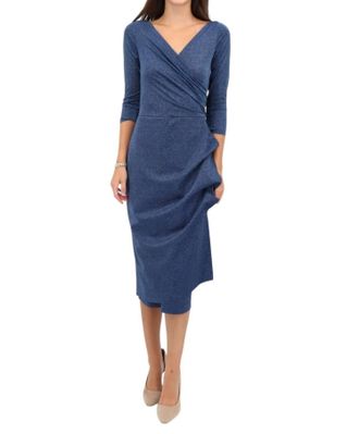 La Petite Robe Di Chiara Boni Florien Sugar Dress In Retro Blue