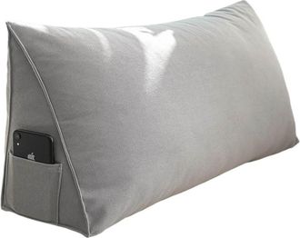 OEM Coj&iacute;n De Lectura Triangular Acanalado, Respaldo De Sof&aacute;, Beige, Sala De Estar