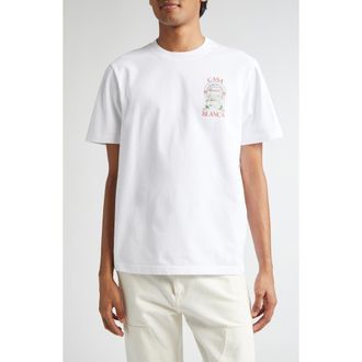 Casablanca Le Passage Organic Cotton Graphic T-Shirt at Nordstrom, Size Small