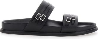 Vagabond effie Black Sandals With Two Buckle Closure In Leather Woman