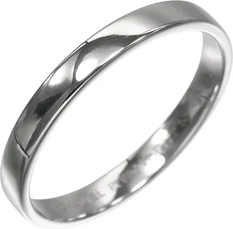 Chanel Platinum 950 Band Ring (Pre-Owned)