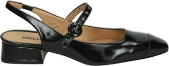Melluso Schoenen, Dames, Zwart, 38 1/2 EU, Leer, V707 Sling-back Pump