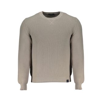 North Sails Round-neck Knitwear, male, Gray, Size: 2XL Cotton Sweater