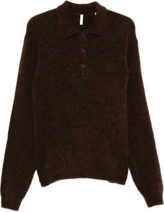 Sunflower Maglione con colletto polo - Marrone