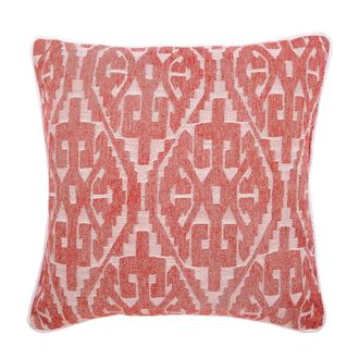 OEM Funda De Almohada De Estilo Tribal, 45 X 45 Cm, Jacquard Rojo Y Naranja, Almohada De Sof&aacute; De Estilo Bohemio Marroqu&iacute;, Compatible Con Rellenos De Almoh