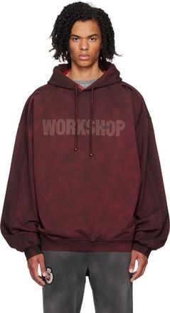 032c Spliced Bubble hoodie - men - Cotton - L - Green from