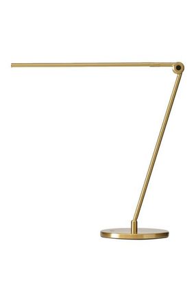 Brightech Libra 39 Dimmable LED Modern Desk Lamp with USB Port and Adjustable Lamp Head in Brass at Nordstrom