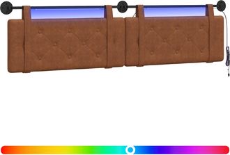 vidaXL Cabecero Colgante Marr&oacute;n Pu Antiguo Vidaxl