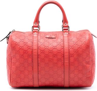 Gucci Pre-owned Womens Medium Guccissima Joy Boston Bag - Light Pink Leather - One Size