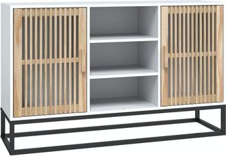 vidaXL Aparador de madera contrachapada blanco 105x30x65 cm Vidaxl