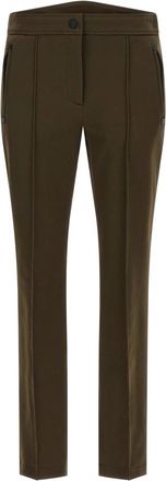 Moncler Technische Twill Broek - Dames - Slim Fit Broeken - Groen - S - Broeken