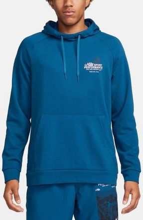 Nike Dri-FIT Hooded Fitness Pullover Hoodie in Court Blue/Pink Foam at Nordstrom Rack, Size X-Large