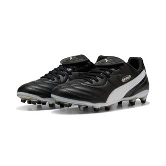 Puma Fussballschuh PUMA KING LIGA FG/AG, Damen, Gr. 42,5, schwarz-weiss (puma schwarz, puma wei&szlig;, puma silber), Synthetik, Schuhe Fussballschuh, f&uuml;r Rasenp