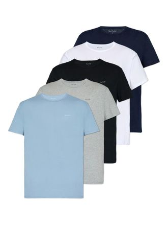 Paul Smith logo-detail T-shirt (set of five) - Blue