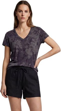 Lords of Harlech Paisley Explosion Womens V-neck Printed Top in Paisley Explosion Black at Nordstrom, Size X-Small