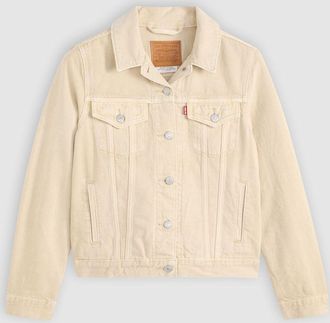 Levi's Womens Levis Orginal Trucker Jacket in Beige Cotton - Size 14 UK