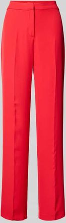 Review High Waist Stoffhose mit B&uuml;gelfalten in Kirsche, Gr&ouml;&szlig;e XS