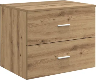 vidaXL Mueble De Ba&ntilde;o Montado En La Pared Roble Artisan Vidaxl