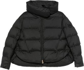 Pinko Stijlvolle Nero Jas Aw 25 - Dames - Gewatteerde jassen - Zwart - M - Polyester - Jassen