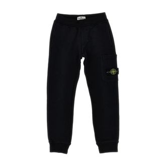 Stone Island Black Kids Trousers Active Adventures - male - Stone Island - Sweatpants - Black - 8 Y - Kids