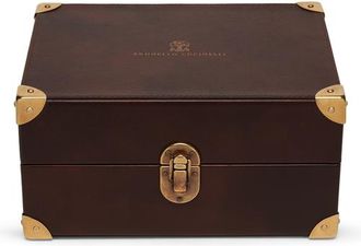 Brunello Cucinelli Calfskin watch roll in Burgundy at Nordstrom