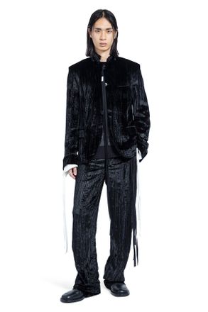 Ann Demeulemeester Leon Trousers in Froiss&eacute; Velvet