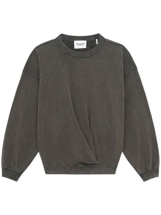 Isabel Marant Relaxed Fit Grey Cotton Knit Sweatshirt