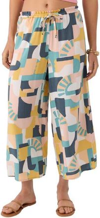 O'Neill Murrie Crop Drawstring Pants in Multi Colored at Nordstrom, Size X-Large
