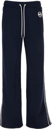 Michael Kors Contrast Trim Track Pant - Dames - Sweatpants - Blauw - L - Polyester - Broeken