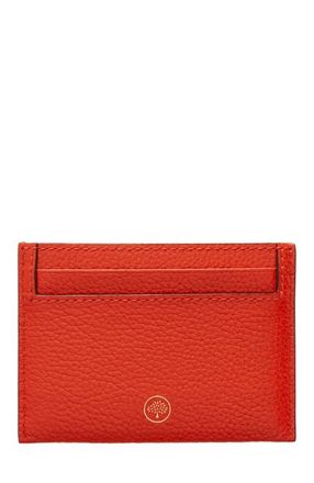 Mulberry Leather Card Case in Coral Orange at Nordstrom