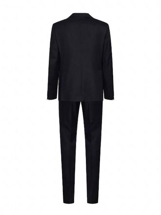Tagliatore Mens Suit Vesuvio Black Virgin Wool Suits