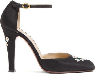 Valentino Garavani Black Ankle Strap Heels