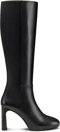 Stuart Weitzman Babette Platform Zip Boot - Dames - Laarzen met Hak - Zwart - 38 EU - Leer - Schoenen