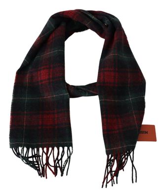 Missoni Check-Pattern Virgin Wool Scarf - Black