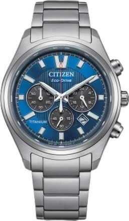 Citizen Super Titanium Chronograph - Heren - Horloges - Blauw - ONE Size - Accessoires